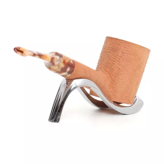 Savinelli Granola 311 hanga gyökér pipa 9mm filterrel, gabonákat ábrázoló csutorával és enyhén hajlított szárral