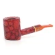 Savinelli Alligator Rossa 311 hanga gyökér pipa 9mm filterrel - Piros színű csurgatott szopókával és enyhén hajlított szárral - Savinelli Alligator