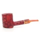 Savinelli Alligator Rossa 311 hanga gyökér pipa 9mm filterrel - Piros színű csurgatott szopókával és enyhén hajlított szárral