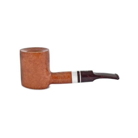 Savinelli Bacco Smooth Natural 311 hanga gyökér pipa 9mm filterrel - Sötétbordó csutorával és enyhén hajlított szárral - Savinelli Bacco