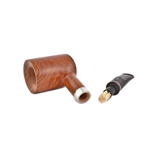 Savinelli Bacco Smooth Natural 311 hanga gyökér pipa 9mm filterrel - Sötétbordó csutorával és enyhén hajlított szárral