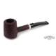 Savinelli Bianca Rusticated 310 hanga gyökér pipa 9mm filterrel - Fekete csutorával és enyhén hajlított szárral - Savinelli Bianca
