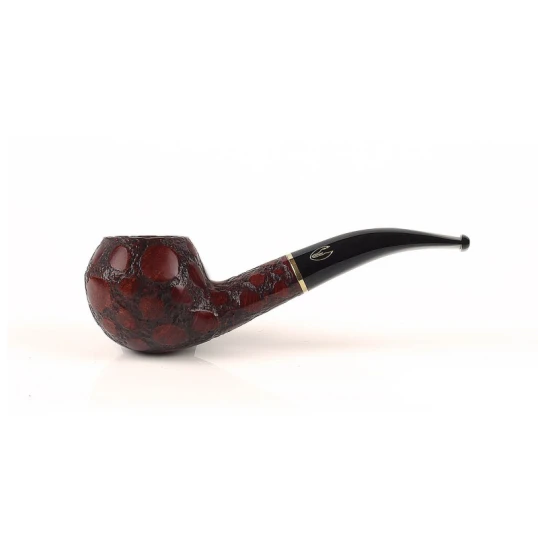 Savinelli Alligator Brown 673 hanga gyökér pipa 9mm filterrel - Sötétbarna csurgatott szopókával és hajlított szárral - Savinelli Alligator