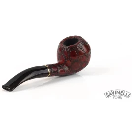 Savinelli Alligator Brown 673 hanga gyökér pipa 9mm filterrel - Sötétbarna csurgatott szopókával és hajlított szárral