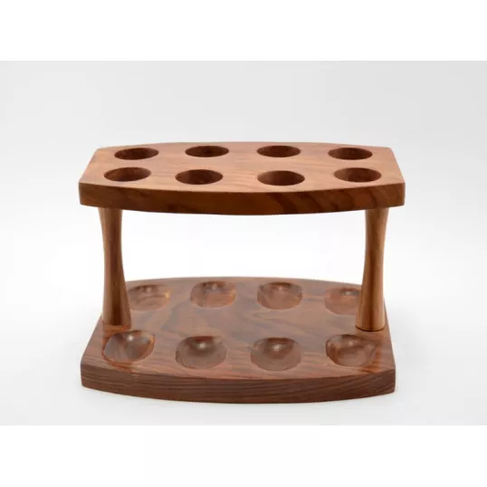 Pipatartó állvány 8 pipa részére - Szezámfa - HumidorShop