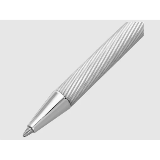 S.T. Dupont Classique Silber golyóstoll - Fekete színű lakkozással és palládium bevonattal