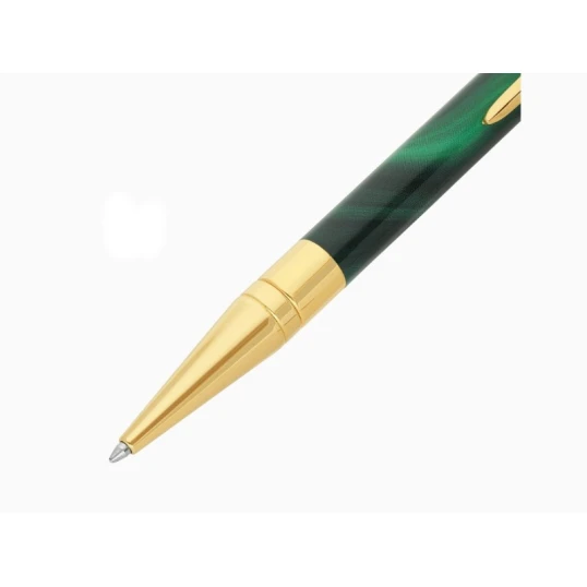 S.T. Dupont Initial Géode Green golyóstoll – zöld lakkozott, aranyozott kivitel