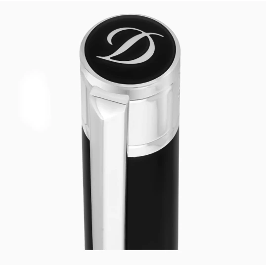 S.T. Dupont D-Initial fekete természetes lakkal bevont golyóstoll, króm kivitel