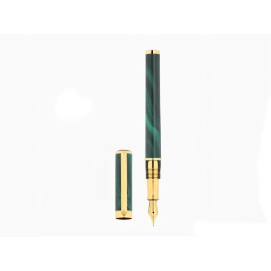 S.T. Dupont Initial Géode Green rollerball toll – zöld lakkozott, aranyozott kivitel