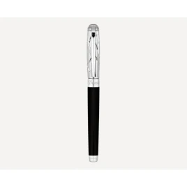 S.T. Dupont Line D Fire Lines rollerball toll Medium – fekete természetes lakkal, palládium bevonattal