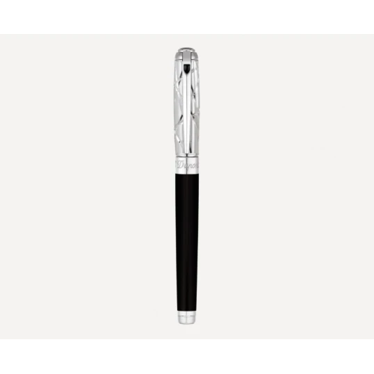 S.T. Dupont Line D Fire Lines rollerball toll Medium – fekete természetes lakkal, palládium bevonattal - S.T. Dupont Line D
