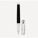 S.T. Dupont Line D Fire Lines rollerball toll Medium – fekete természetes lakkal, palládium bevonattal