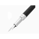 S.T. Dupont Line D Eternity Medium Black & Palladium fekete töltőtoll, 14 karátos arany tollheggyel