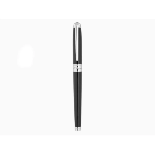 S.T. Dupont Line D Eternity Medium Black & Palladium fekete töltőtoll, 14 karátos arany tollheggyel