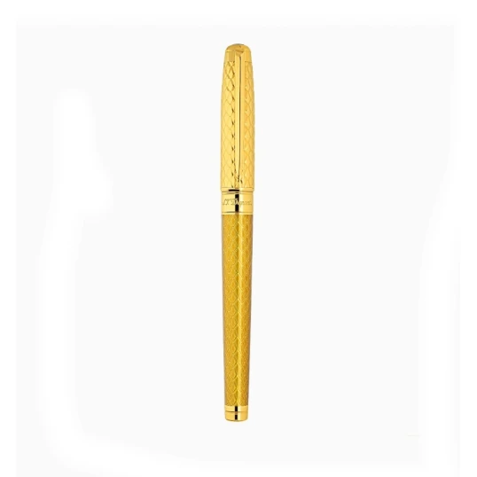 S.T. Dupont Line D Eternity Rollerball Large Dragon honey - Arany, mézszínű lakkal és sárkánypikkelyes mintával