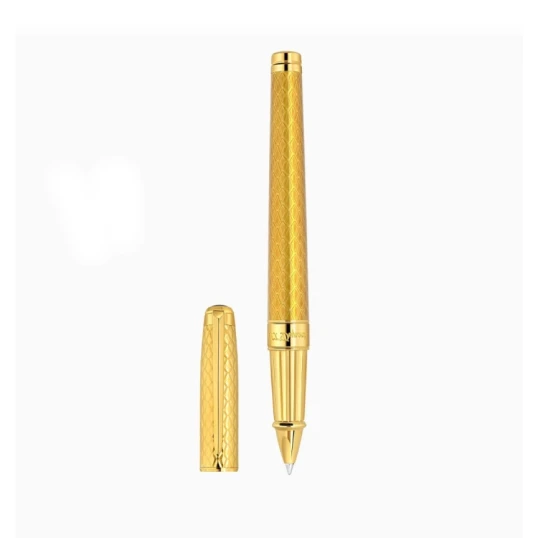 S.T. Dupont Line D Eternity Rollerball Large Dragon honey - Arany, mézszínű lakkal és sárkánypikkelyes mintával