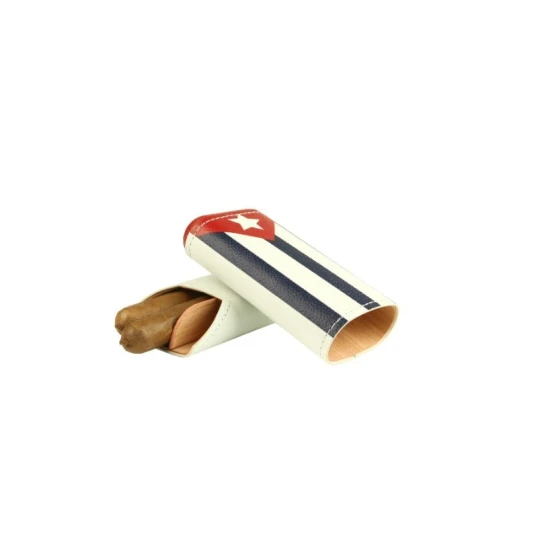Adorini Cuban Flag valódi bőr szivartok, kubai zászló mintával, 2–3 szál szivar részére