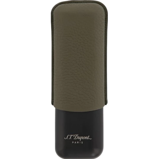 S.T. Dupont khaki színű szivartok, fekete színű fém alsó résszel 2 szivar részére - S.T. Dupont szivartok - Cigar Universe