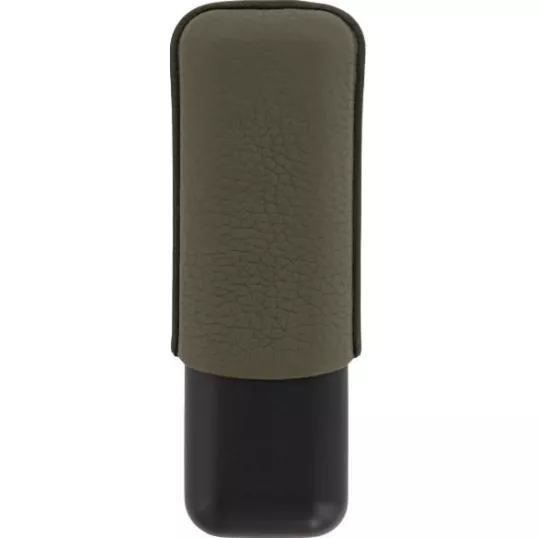 S.T. Dupont khaki színű szivartok, fekete színű fém alsó résszel 2 szivar részére - S.T. Dupont szivartok - Cigar Universe