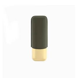 S.T. Dupont Khaki Grained & Gold dupla szivartartó tok 2 szivar részére