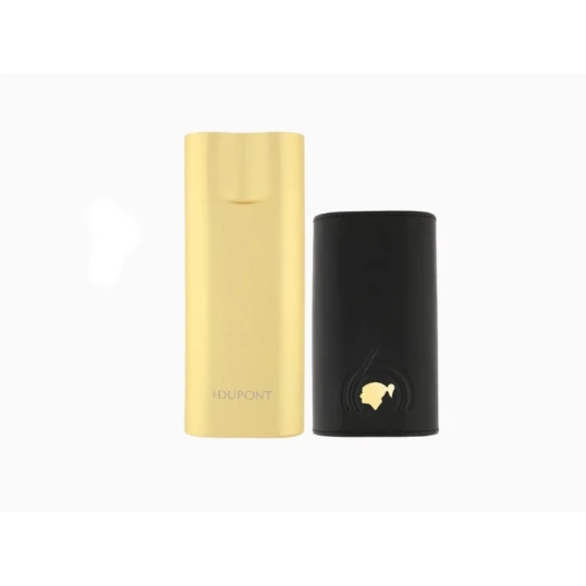 S.T. Dupont Cohiba 60th Anniversary 2 szálas szivartok – fekete borjúbőr, arany színű alumínium tok