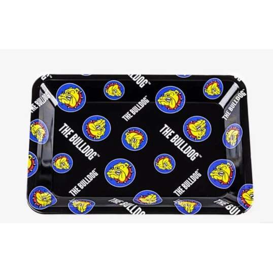 The Bulldog Rolling Tray sodrótálca, "M" méret, fekete mintával