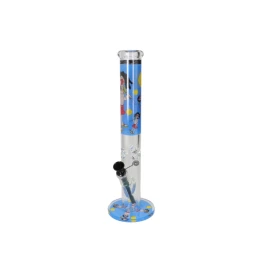 Super Heroes cigarettázó rasztát ábrázoló nagyméretű üveg jégbong 42 cm magas - Kék színű
