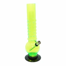 Dreamliner akril bong gömbtalppal, zöld, 25 cm, Ø 3,7 cm, fém chillummal
