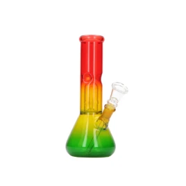 Super Heroes üveg bong, raszta színvilággal, perkolátorral, 21,5 cm