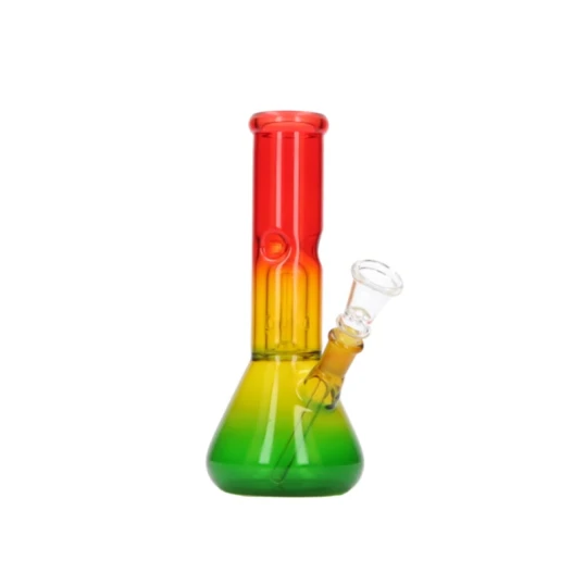 Super Heroes üveg bong, raszta színvilággal, perkolátorral, 21,5 cm - Bongok és kiegészítők