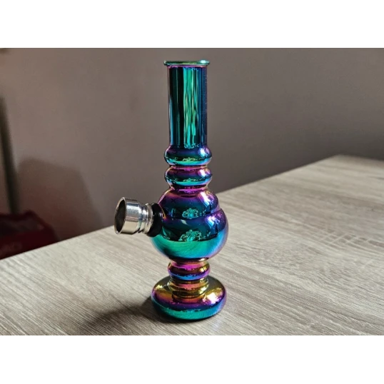 Szivárvány színű mini üveg bong – 12 cm - 6 - Bongok és kiegészítők