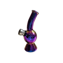 Szivárvány színű mini üveg bong – 12 cm - 1