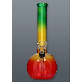 Chillout Smoke Rasta üveg bong 20 cm – színes kivitel