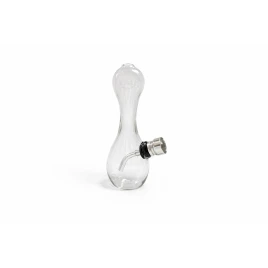 12 cm-es átlátszó üveg mini bong fémszűrővel - 3