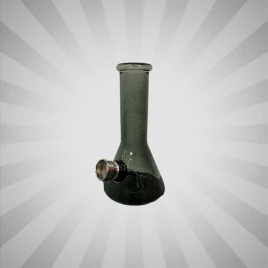 Chillout Smoke szürke üveg bong – kompakt kialakítás, 12 cm