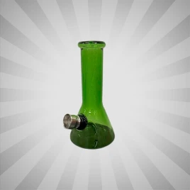 Chillout Smoke zöld üveg bong – kompakt kialakítás, 12 cm