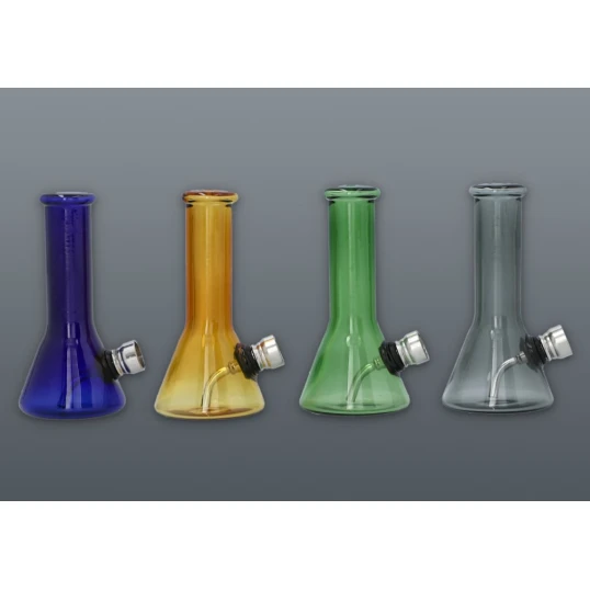 Chillout Smoke sárga üveg bong – kompakt kialakítás, 12 cm