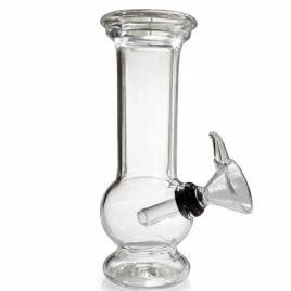 Mini üveg bong – átlátszó, 12 cm