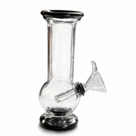 Mini üveg bong – fekete színű, 12 cm