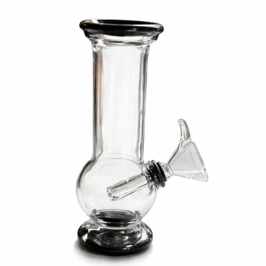 Mini üveg bong – fekete színű, 12 cm