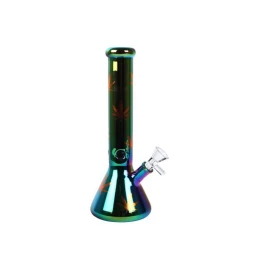 Szivárvány színű üveg jégbong - 36 cm