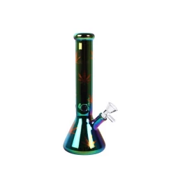 Szivárvány színű üveg jégbong - 36 cm
