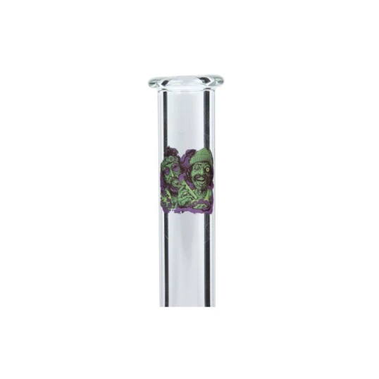 Padonio átlátszó üveg bong 20 cm magas - Totem fej mintákkal - Nemzeti Dohányboltok és szivar szaküzletek számára