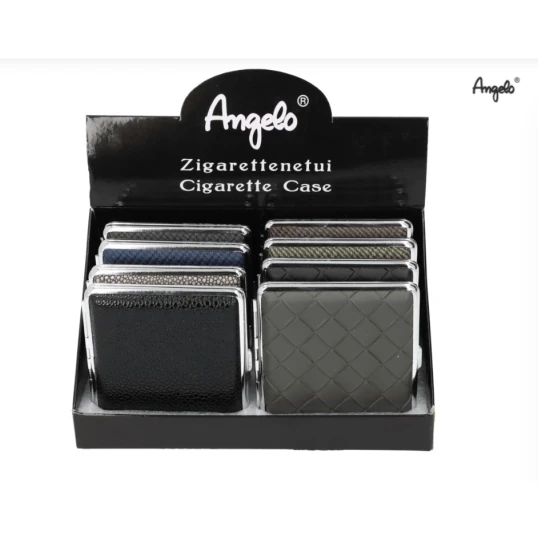 Ezüstszürke rájabőr hatású cigarettatárca 20 szál 8,5 cm-es cigarettához - Cigaretta- és dohánytárca