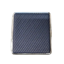 Sötétkék fonott mintázatú cigarettatárca 20 szál 8,5 cm-es cigarettához