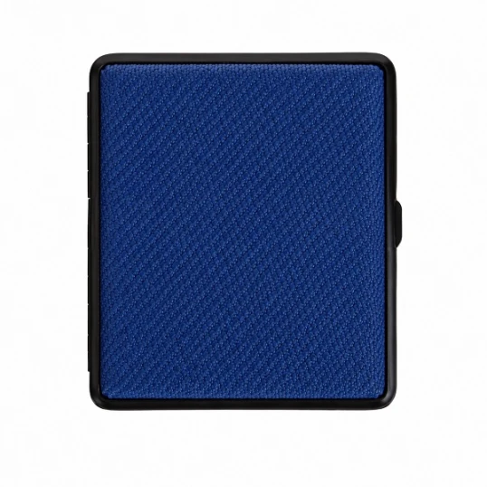 Sötétkék szövet mintázatú cigarettatárca 20 szál 8 cm-es cigarettához
