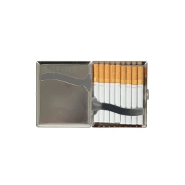 Cigaretta tárca króm színű 18 szál cigaretta részére - Reneszánsz mintával