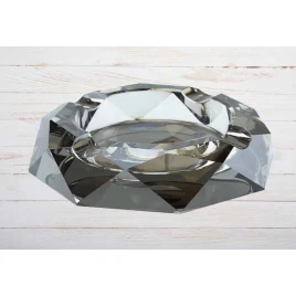 Faro Crystal fekete kristály szivar hamutál, 4 szivar részére