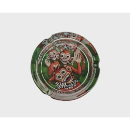 Monkey King üveg hamutartó – Integető vidám majmok mintával Ø 10 cm