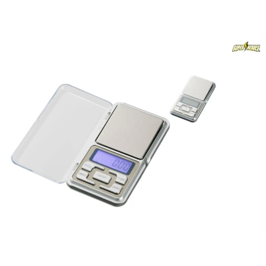 Super Heroes digitális zsebmérleg 0,01–100 g – ezüst színű